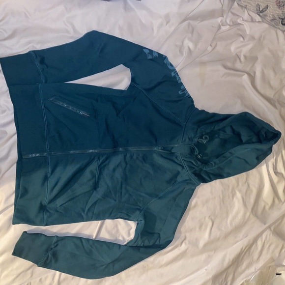 Hurley Hoodie Sweatshirt Women Large Teal Blue Zip Up Front Pockets Outdoors - Picture 12 of 12